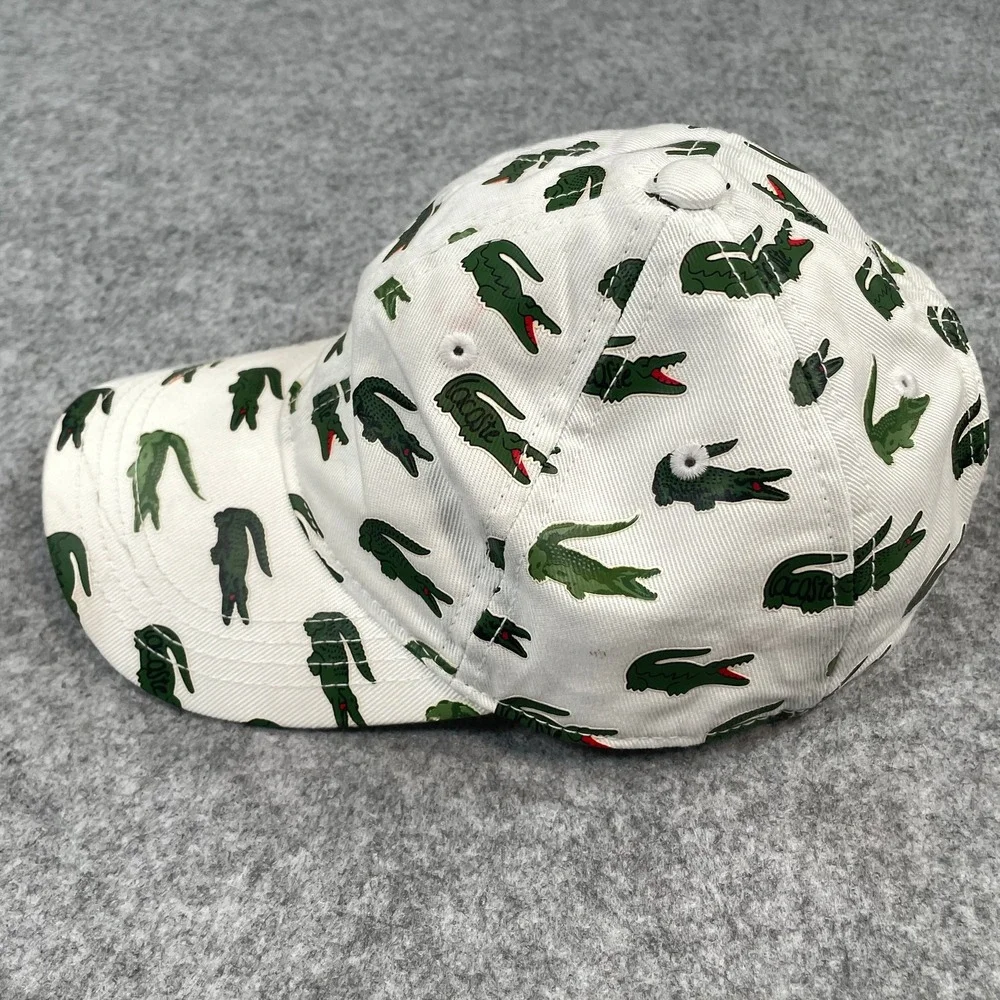 Lacoste Kids Baseball Cap 2/5Y All-Over Crocodile Print White Good